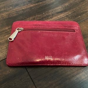 Hobo Euro Slide Credit Card Wallet Maroon